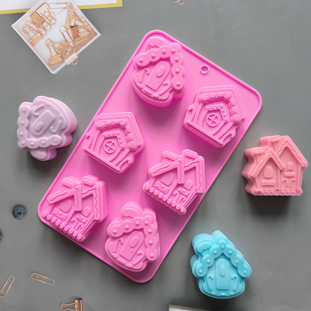 Candle Supplies Eu - Gingerbread House Baking Silicone Mold Christmas