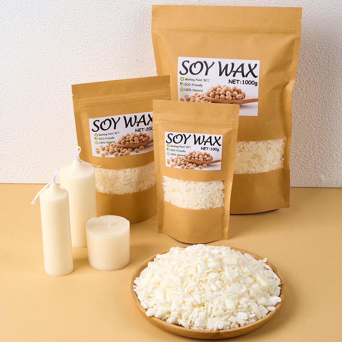 Candle Making Supplies Online - 1 Pounds Pure White Soy Wax