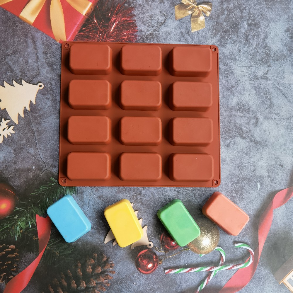 Candle Making Supplies Online - 12 Cavity Square Silicone Soap Mold
