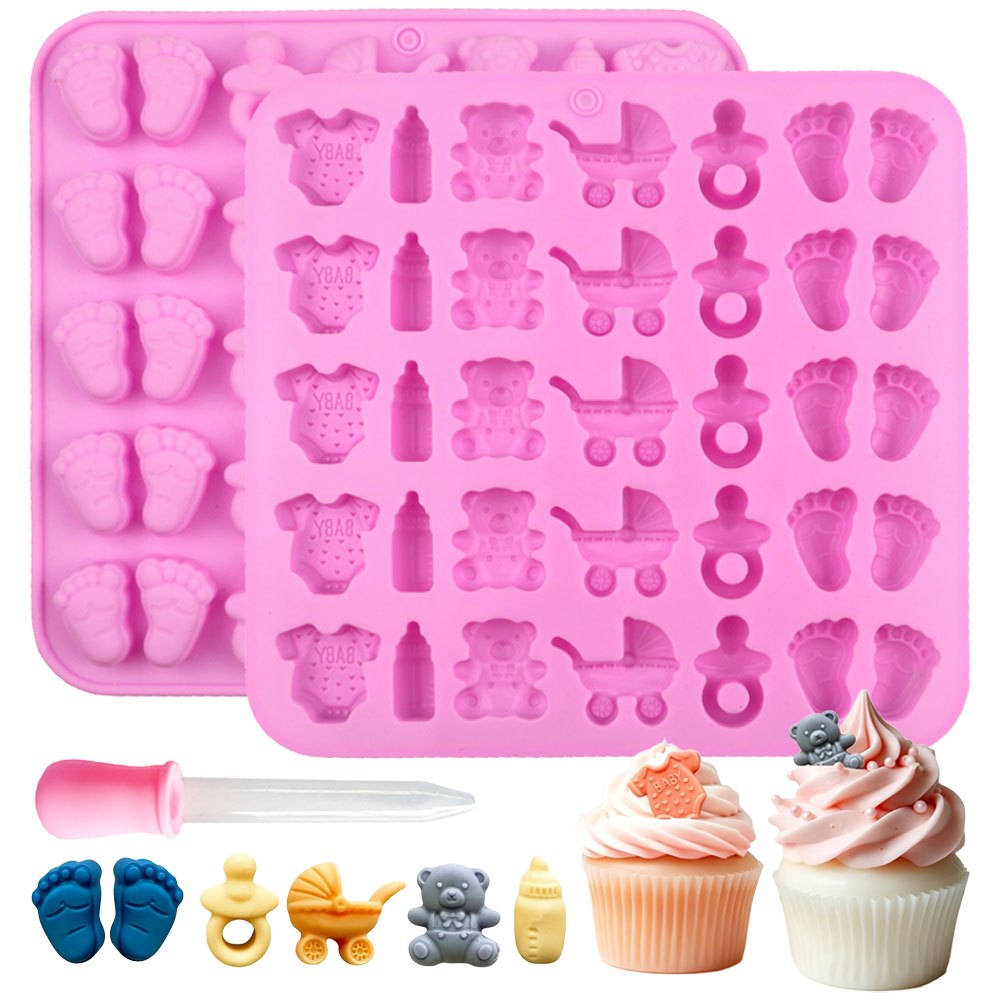 Candle Making Supplies Kit - 2pcs Silicone Mold Set 35-Cavity Baby