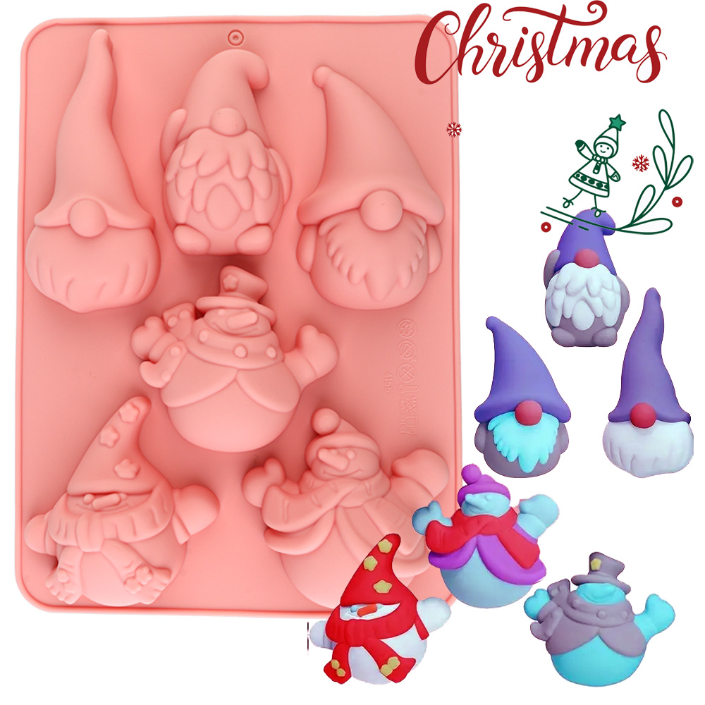 6-Cavity Christmas Gnome Cake  - огляд і ціна Candle Making Supplies Online