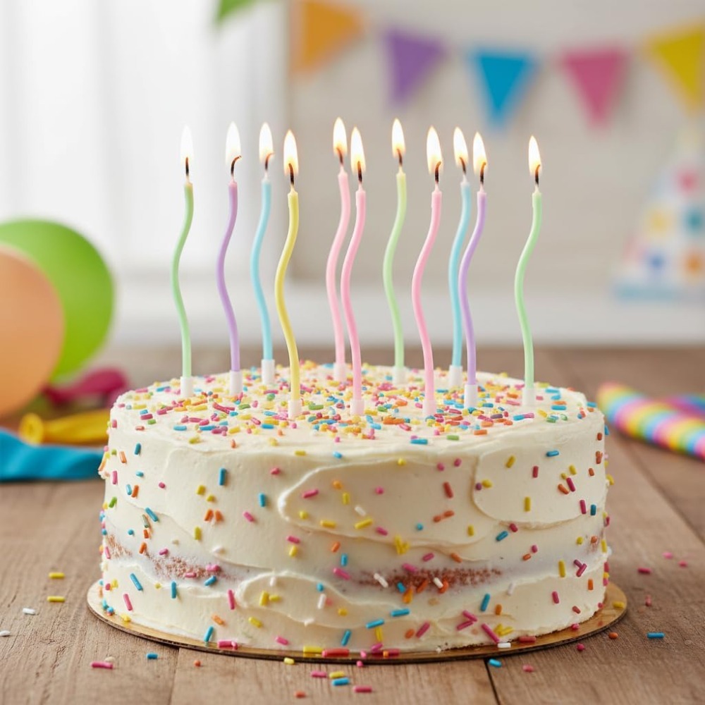Rainbow Spiral Birthday Cake C - огляд і ціна Candle Supply