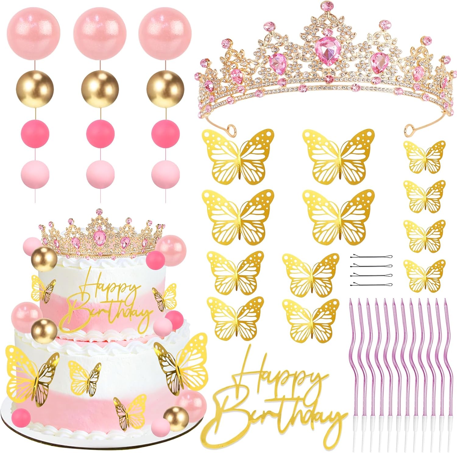 Crown Cake Topper, Corona Para - огляд і ціна Candle. Queen
