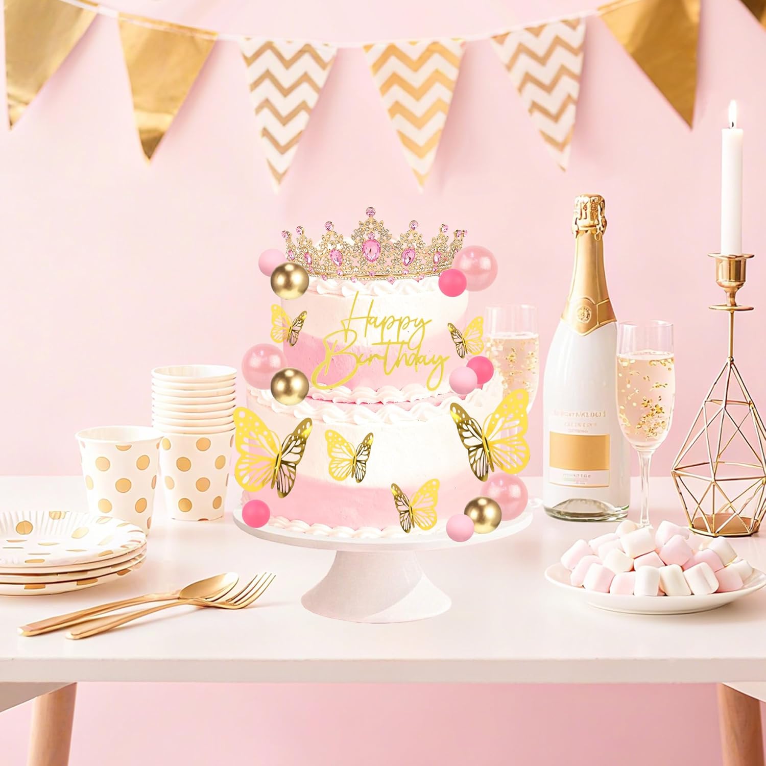 Crown Cake Topper, Corona Para - огляд і ціна Candle. Queen