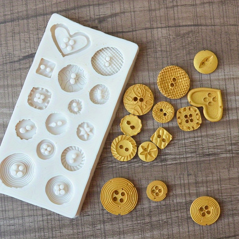 Buttons Shape Silicone Mold Si - огляд і ціна Candle Making Supplies Online