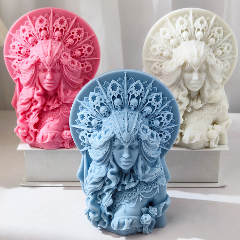 DIY Half body skull head queen - огляд і ціна Candle. Queen