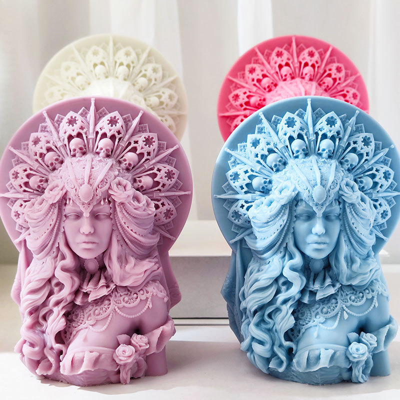 DIY Half body skull head queen - огляд і ціна Candle. Queen