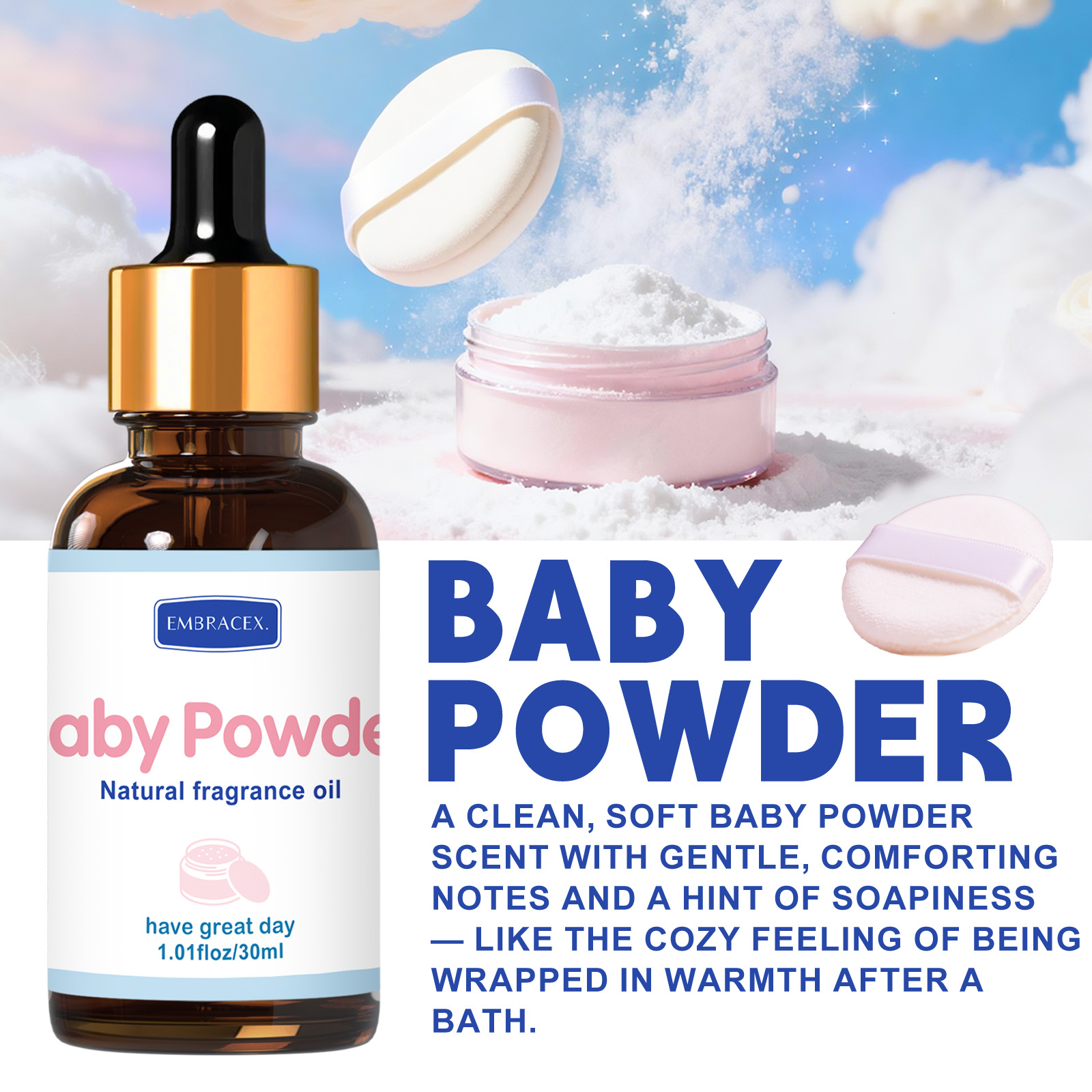 30ml Baby Powder Essential Oil - огляд і ціна Candle Supplies Fragrance Oil
