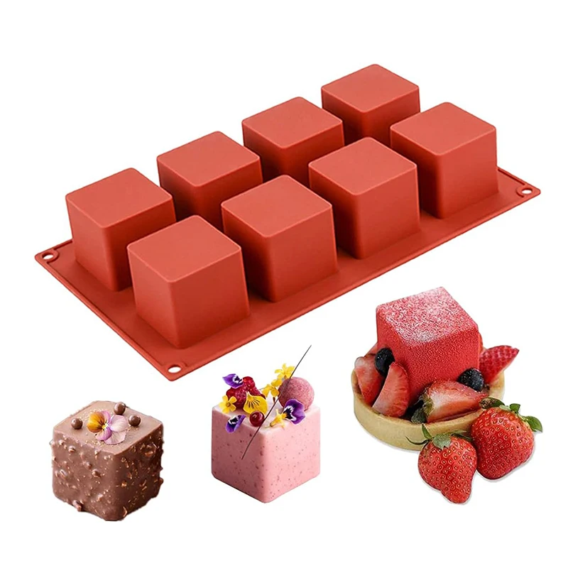 8 Cavity Square Mousse Cake Mo - огляд і ціна Candle Supplies Eu
